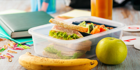 Healthy lunch in a box.