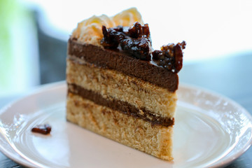 piece of chocolate cake