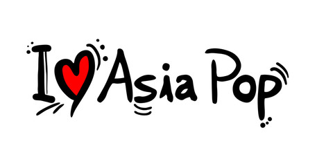asia pop love message