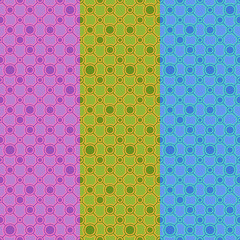 Simple classic geometric ornament with lines and circles. Vector seamless pattern for textile, prints, wallpaper, wrapping paper, web decor etc. EPS