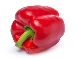 red pepper over white background isolated close up