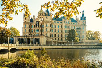 The beautiful, fairy-tale castle in Schwerin.