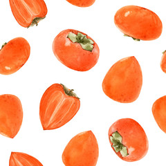 Watercolor persimmon pattern