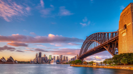 Sunrise on Sydney Harbour from Milsons Point, NSW, Australia