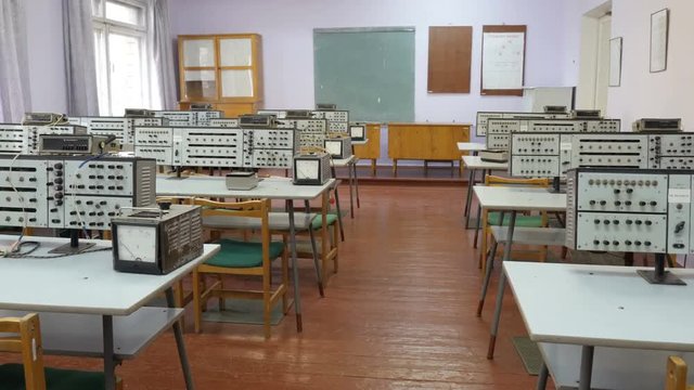 Retro Electrical Appliances For Teaching Engineers In Electronics Lab