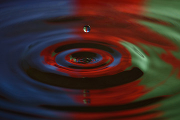 three color water drop