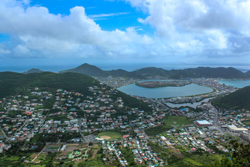 aerial view of the city