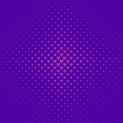 Abstract halftone heart pattern background - vector Valentine's day design