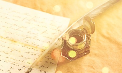Manuscript aged ancient antique background calligraphy concept