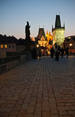 Famous bridge in Prague, Europe