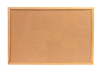 Fototapeta premium Isolated cork board with wooden frame 