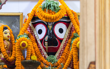 Lord Jagannath at a Temple in Puri