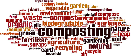 Obraz premium Composting word cloud