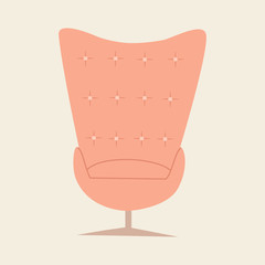 Vector of a pumpkin colored armchair