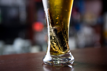 Concept of Drinking and Driving, beer and car keys