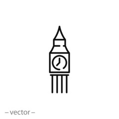 big ben icon vector
