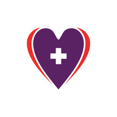 Medical letter logo design vector template