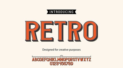 Retro typeface.For labels and different type designs