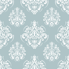 Orient classic blue and white pattern. Seamless abstract background with vintage elements. Orient background