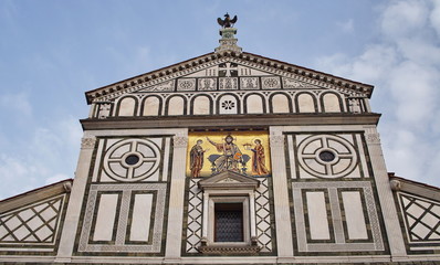 Detail of the church of San Miniato al Monte, Florence, Italy