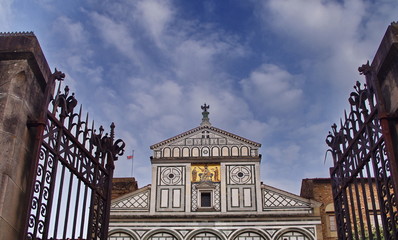 Detail of the church of San Miniato al Monte, Florence, Italy