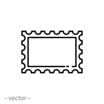 blank postage stamp icon vector