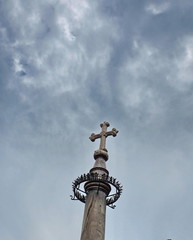 Fototapeta na wymiar Column of St. Zenobius, Piazza San Giovanni, Florence, Italy