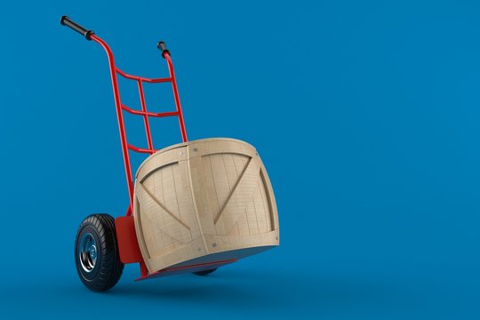 Hand truck with crate