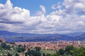 Obraz premium View of Florence from the surrounding hills, Italy