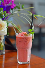 Strawberry fruit frappe
