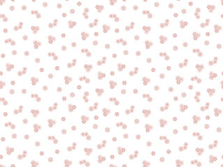 Abstract seamless pattern with small pink flowers, vector