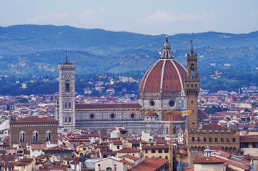 Obraz premium View of Florence from Forte Belvedere Italy