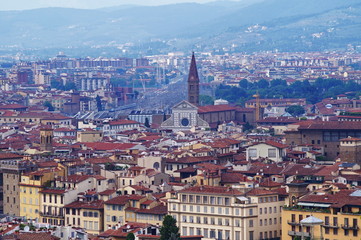 Obraz premium View of Florence from Forte Belvedere Italy