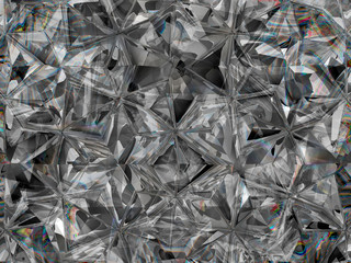 diamond structure extreme closeup and kaleidoscope