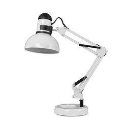 White table lamp in a classic style. Isolated object on white background