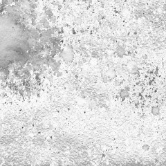 White and gray watercolor texture with abstract washes and brush strokes on white paper background. Trendy look. Chaotic abstract organic design.