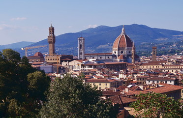 Fototapeta na wymiar View of Florence from Boboli Gardens Tuscany Italy