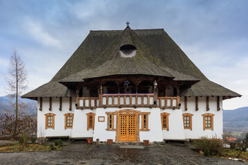 Fototapeta na wymiar Barsana Monastery in Maramures, Romania.
