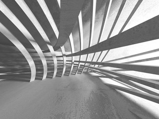 Dark concrete empty room. Modern architecture design