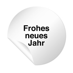 Runder Sticker - Frohes neues Jahr