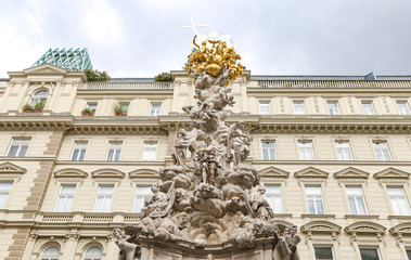 Fototapeta na wymiar Plague Column in Vienna, Austria