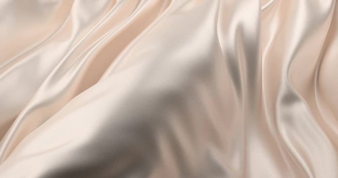 White drapery Silk fabric in the wind. luxury background. slow motion 60fps 4k