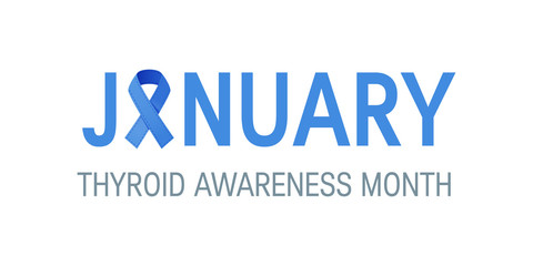 Thyroid awareness month vector concept