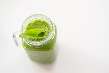 empty glass jar for smoothie