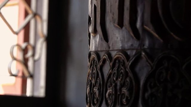 Buddhist Tibetan Prayer Wheel Rotating