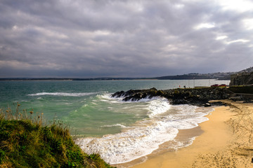 Porthgwidden Beach in Cornwall, UK is one of the beaches at the resort of St Ives
