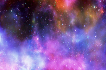 Artistic Multicolored Smooth Beautiful Galaxy Background