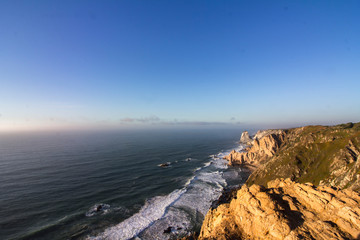 sunset on coast of the sea