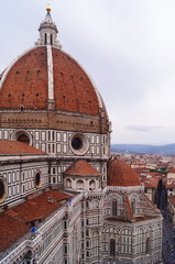 Fototapeta na wymiar View of the cathedral of Florence, Italy