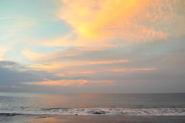 Beautiful sunrise a a beach in the Pacific Ocean in Panama